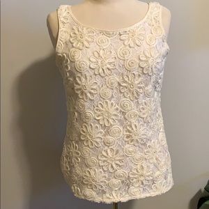I.N.C beige floral blouse